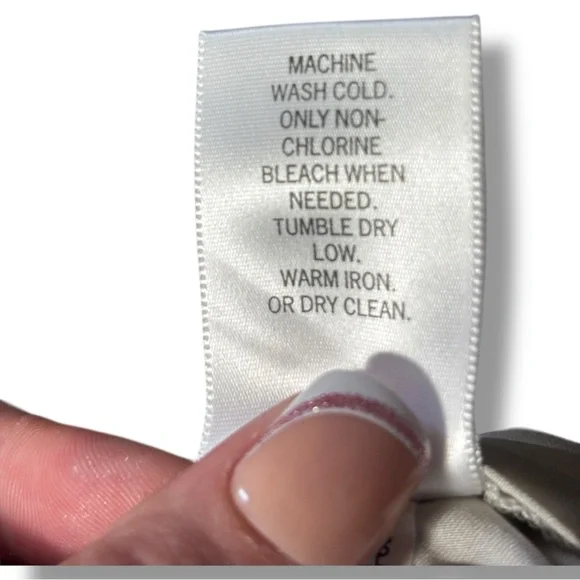 Banana Republic Elegant Cream Pinstripe Straight Flare Leg Size 4 Linen Trousers - Picture 7 of 13